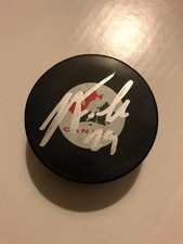 Team Canada NOLAN FOOTE Signed Hockey Puck PROOF