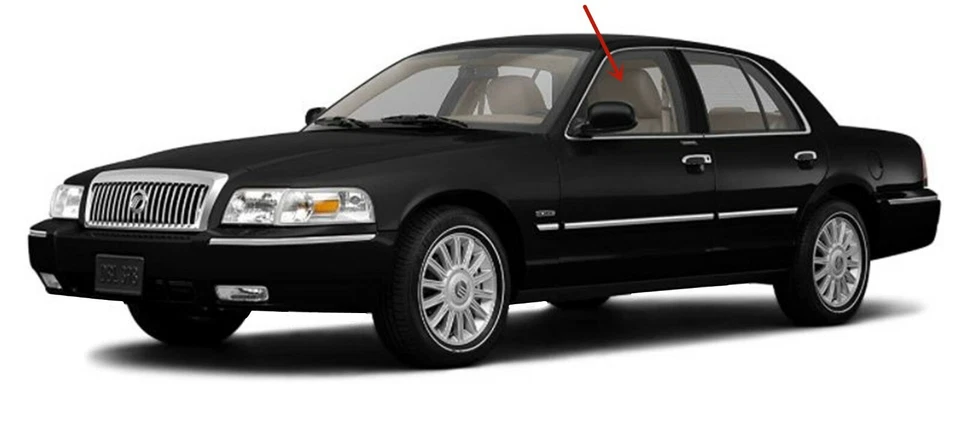 Fits 03-11 Crown Victoria Grand Marquis Left Front Door Window Glass Laminated - Imagem 2 de 4