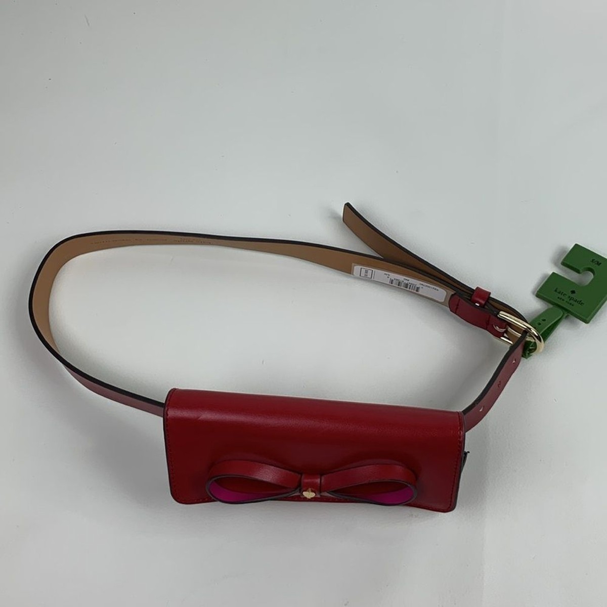 KATE SPADE Red Leather Bow Belt Bag Crossbody Size L - XL Amazon.com: Kate Spade New York Women main image 4