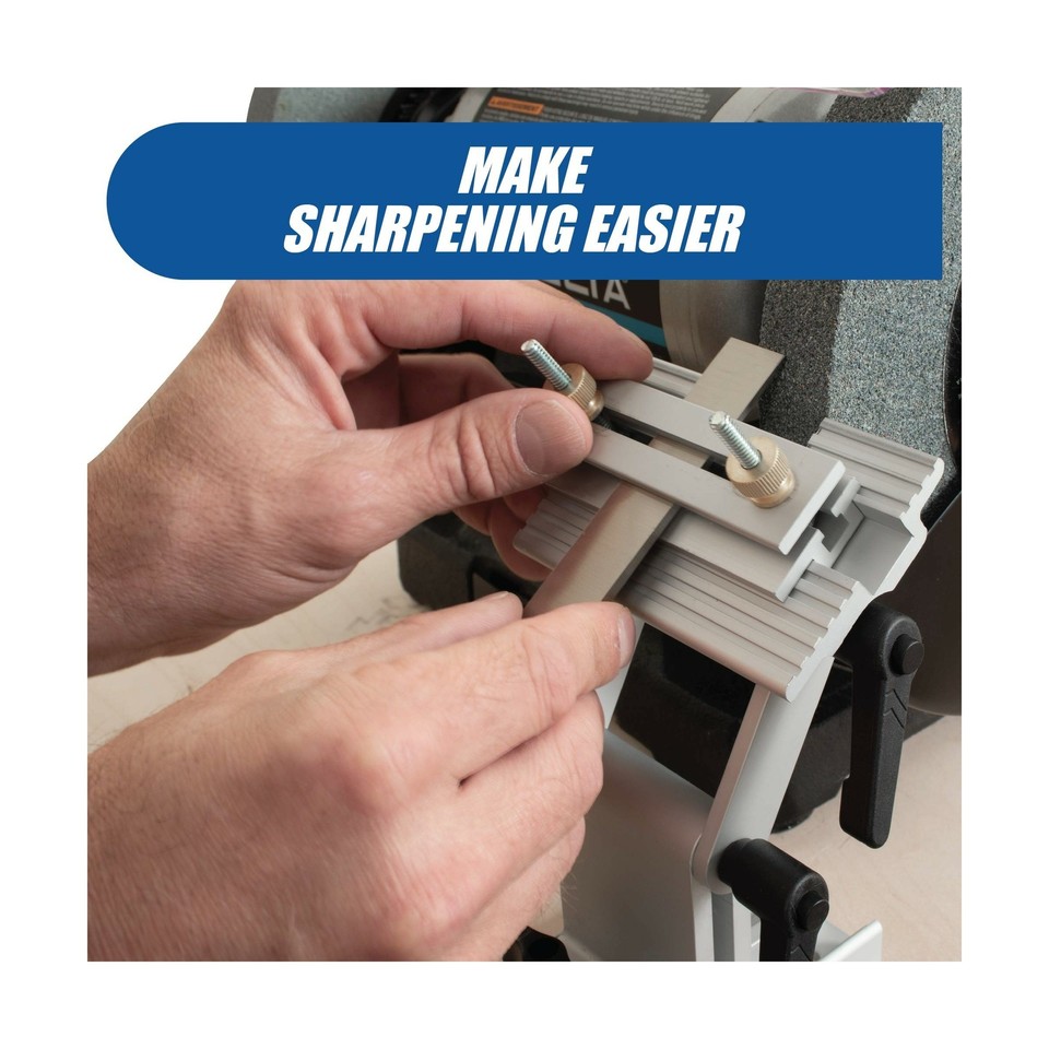 Adjustable Tool Rest Sharpening Jig For 6" Or 8" Bench Grinders & Belt Sanders (Red, 2-Piece)
