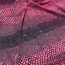 Fashion Pink Snake Nylon Spandex Fabric 4 Way Stretch By Yard for Swimwear