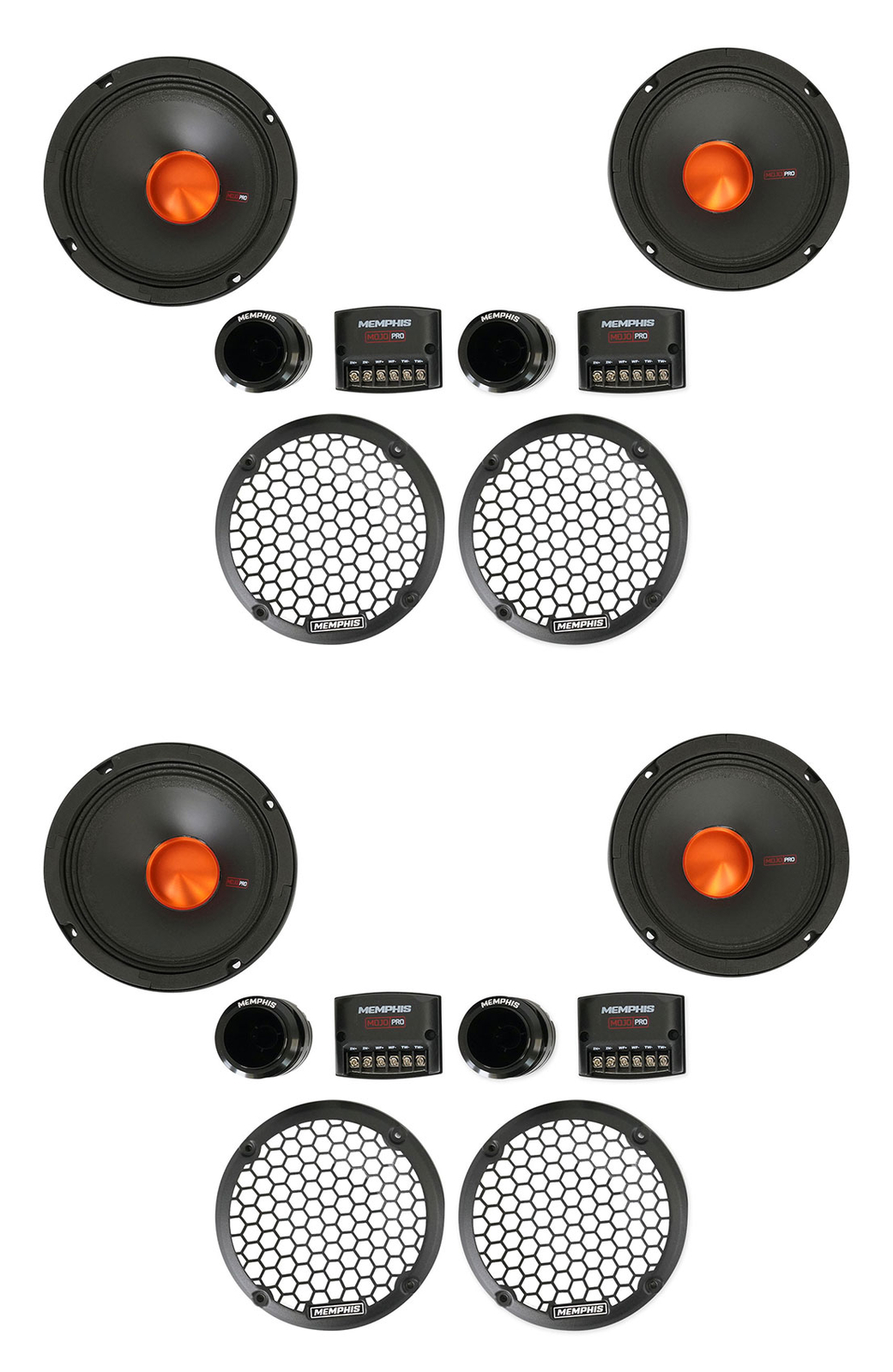 4 Компонентные автомобильные аудиодинамики Memphis Audio MJP6C MOJO Pro 65 Competition Component