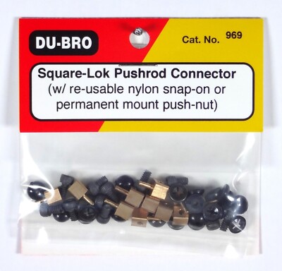 DU-BRO 2-56 (.072'') SQUARE-LOK PUSHROD CONNECTOR ( PACKAGE OF 12 )( CAT. # 969 )