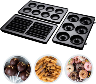 Russell Hobbs Zusatzplatten 3Er Set [Cake Pop, Mini Donut & Churros] Ergänzung F