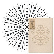 PLASTIC Wall STENCIL Template / 17.7"x25.6" or 25.6"x37.4" / FIREWORKS - MANDALA
