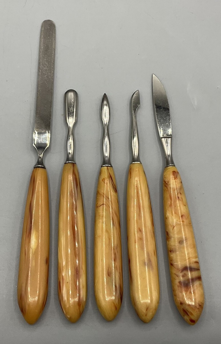 Solingenゾーリンゲン PFEILRING ヴィンテージ ネイルケアセット PFEILRING SOLINGEN MANICURE SET GERMANY Burgundy CASE 7 pcs