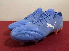 Puma Avant Pro Leather Rugby Cleats Blue Orange 106714-03 Size 10 NEW