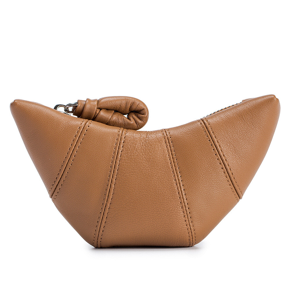 Genuine Lambskin Leather Croissant Small Wallet for Women  display picture 1