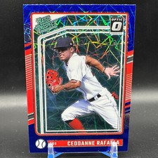 Ceddanne Rafaela Blue Velocity 2024 Panini Donruss Baseball Optic Red Sox
