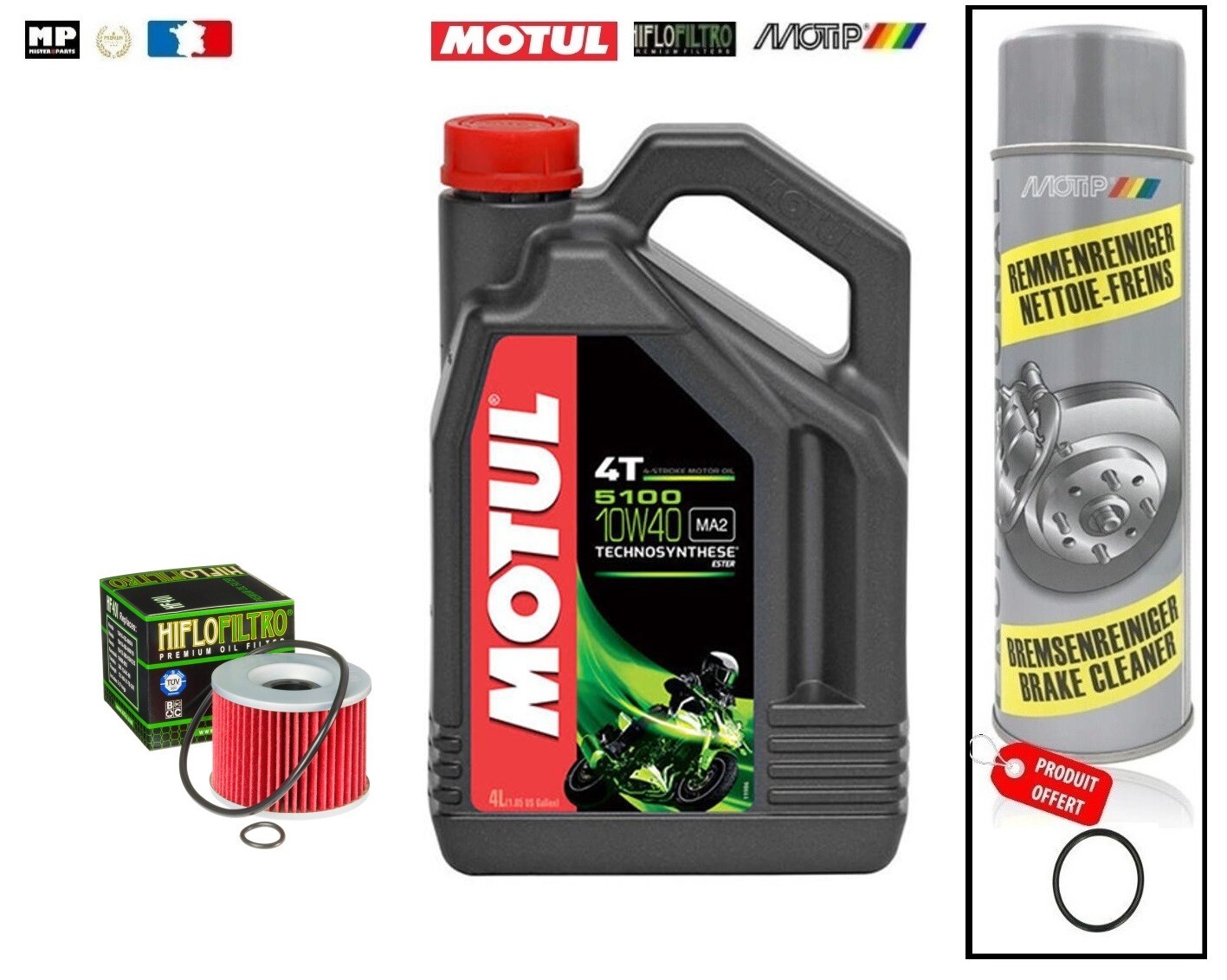Pack entretien Motul 5100 10W40 haut de gamme pour l'historique Honda CB 1100R