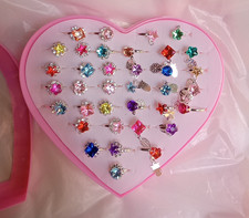 Little Girls Christmas Gift Set 36pcs Ring Jewelry Set Ages 3 USA SHIPPING