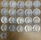 1935 P D To 1949 P D Silver Washington 21 Quarter Lot In pictures