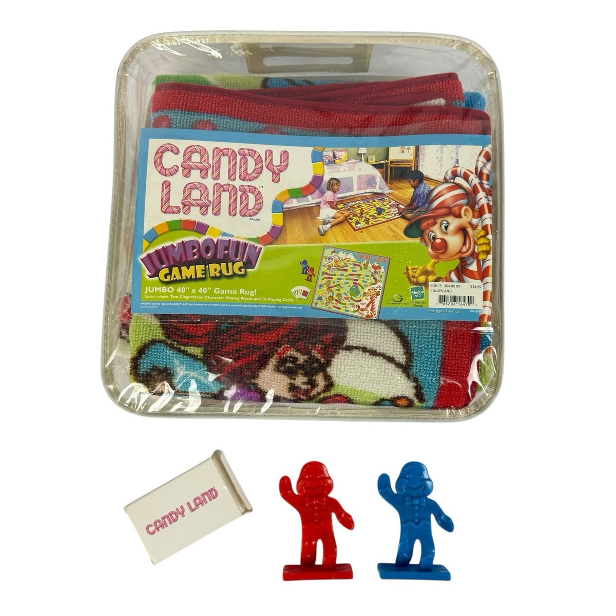 Candy Land Jumbo Fun Game Rug 40 X 40 Age 3+ Board Game Room