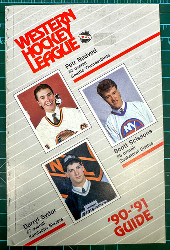Vintage 1990 Western Hockey League '90-'91 Guide WHL Stats NHL Softcover