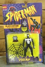 BLACK COSTUME ACTION FIGURE SPIDER-MAN ANIMATED SERIES NEW TOY BIZ (R105) 