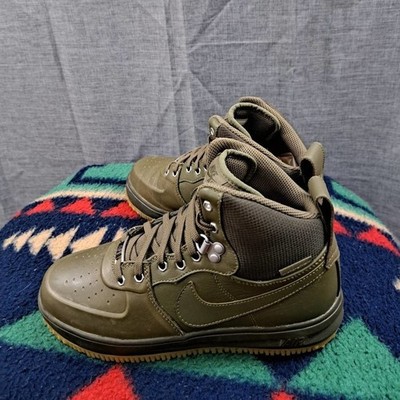 %Nike Air Lunar Force 1 Sneakerboot (GS) Olive Green Size 7Y / A 36