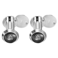 2 Pcs 9/16\" 180&deg; Door Peephole with Silver Cover