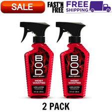  2 Pack BOD Man Fragrance Body Spray, Most Wanted, 8 fl oz, Free Shipping