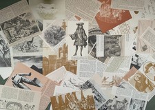 35 Piece Brown Theme Vintage Paper Pack - Scrapbooking Ephemera - Junk Journal
