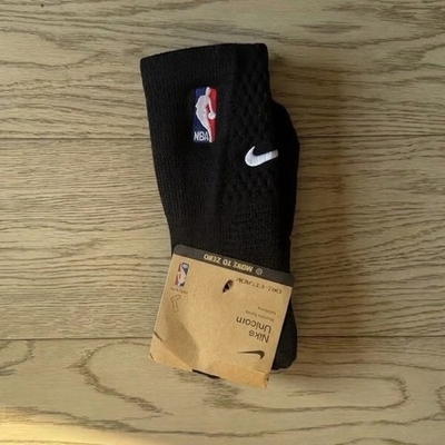 #ad Nike NBA Unicorn Cushioned Socks Elite DRI FIT Size L Full Length Black $24.99