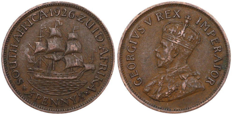 Südafrika - South Africa 1/2 Half Penny - Suid Afrika - verschiedene Jahrgänge - Bild 1 von 1