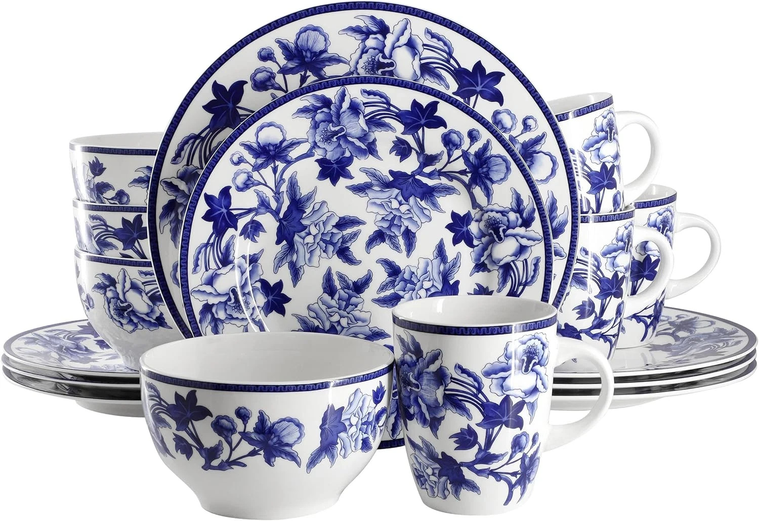 In Blue And White
