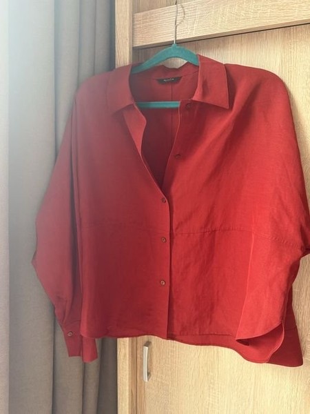 Men Massimo Dutti Shirt Red Cotton S