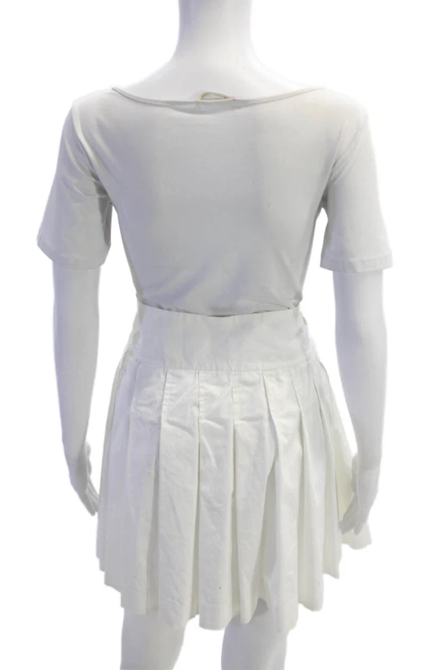 Minifalda plisada de algodón blanca talla 14 Lily Pulitzer para mujer Foto 4 de 4