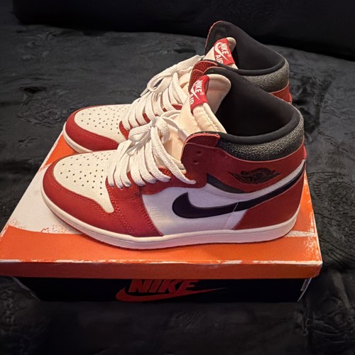 Nike Men's Mid Top Lace-Up Sneakers Red/White/Black w/ Box