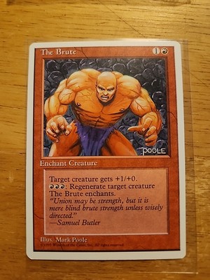 The Brute - Fourth Edition 4th - MTG Magic - Common - Red Enchant Creature