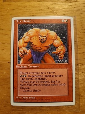 #ad The Brute Fourth Edition 4th MTG Magic Common Red Enchant Creature $1.30