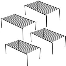 Kitchen Cabinet Shelf Organizer Set of 4, Medium (13 x 9.4 inch) Metal Wire P...
