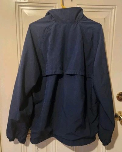 Nike Men's Y2K Blue/White Colorblock VTG Windbreaker Full Zip Pockets Jacket XL image 7