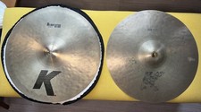 Zildjian K Hi-Hats 14” - Bottom Excellent / Top Cracked, damaged