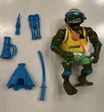 Vintage 1992 TMNT Sewer Spitting Lifeguard Leo Action Figure Complete