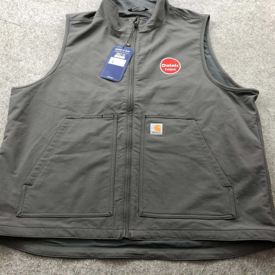 Carhartt Super Dux Vest Mens XL Gray Rain Defender Utility Outdoor Workwear New - Image 2 of 4
