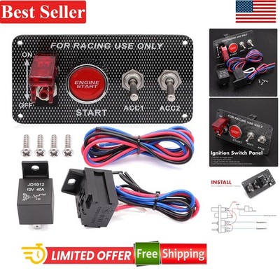 Compact Aluminum Ignition Panel Kit with Instant Power Shut-Off for Vehicles