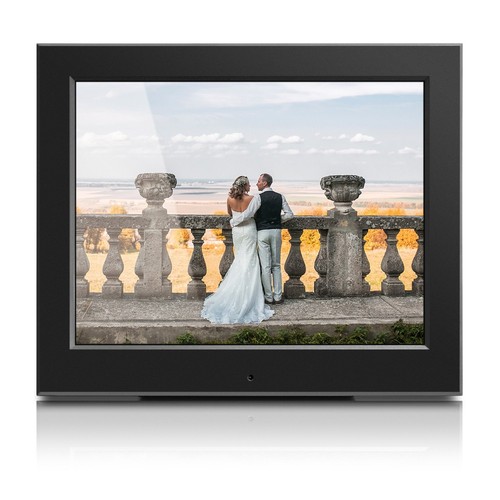 Aluratek 8" Slim Digital Photo Frame with Automatic Slideshow, USB/SD/SDHC