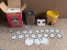 Vintage GAF Talking View-Master Working Lot Disney Sesame Street Reels Box