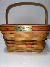 LONGABERGER 1996 "Light the Fire Within" BEE Basket w/ Plastic Liner Protector