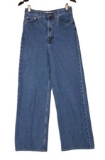 Levis Premium High Loose Size 27 Women's Denim Jeans Blue Wide Leg Pants 27x29