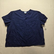 SB SCRUBS Solid Blue Medical Uniform Top Shirt Adult Unisex Size 3X