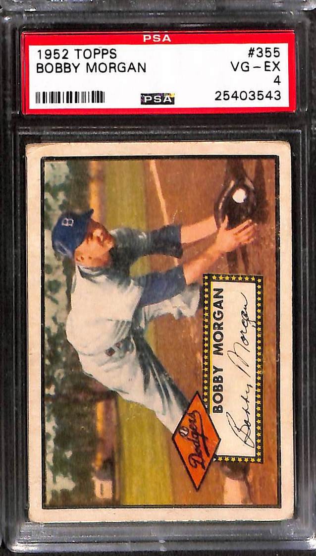 1952 Topps #355 BOBBY MORGAN PSA 4 VG-EX 25403543
