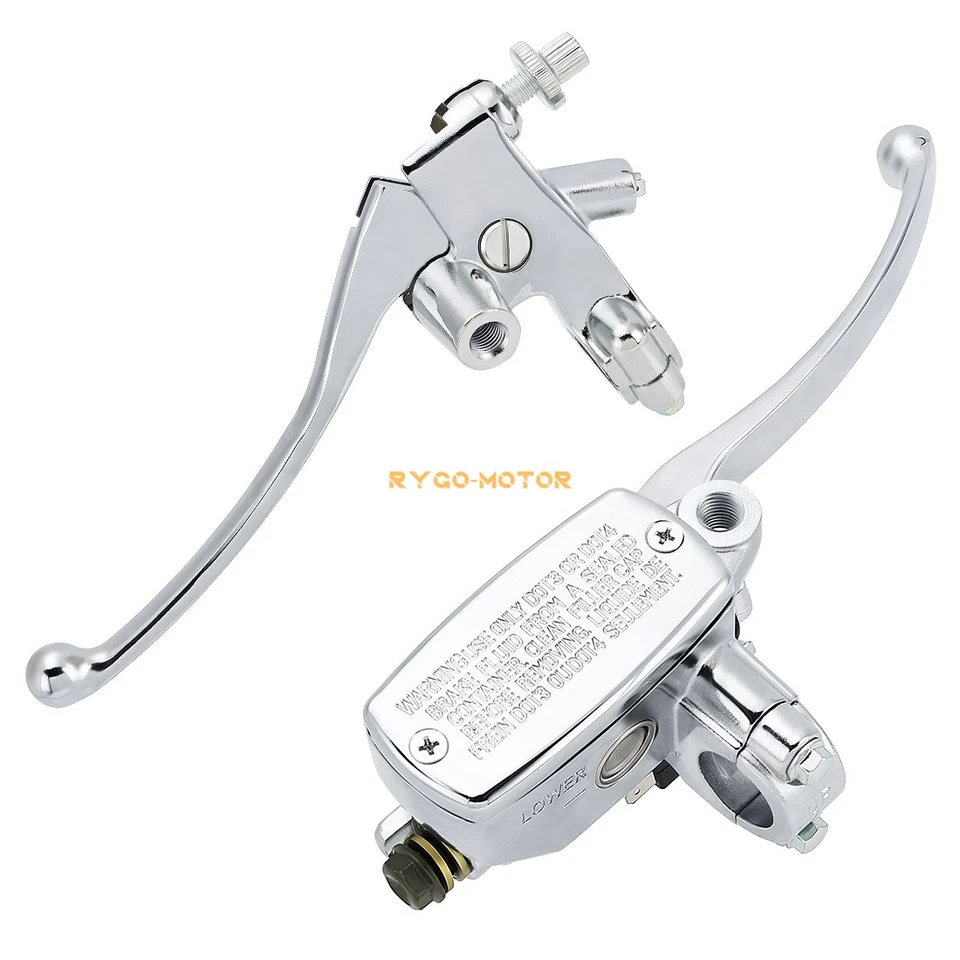 Kit de cilindro maestro de freno hidráulico y palanca de embrague para manillar de motocicleta de 7/8" Foto 2 de 4