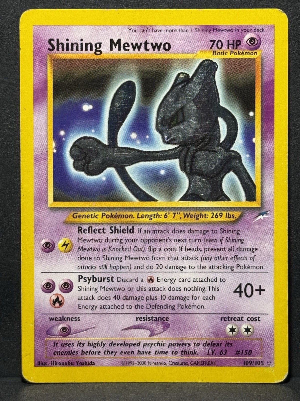 Shining Mewtwo 109/105 Neo Destiny Holo Unlimited MP
