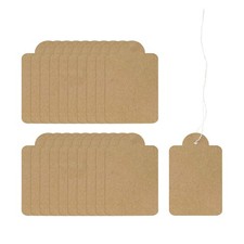 200 Kraft Price Tags with String, Writable Display Labels for Crafts Jewelry