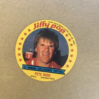 1986 Jiffy Pop Collectors Edition Pete Rose Cincinnati Reds Disc Card #11
