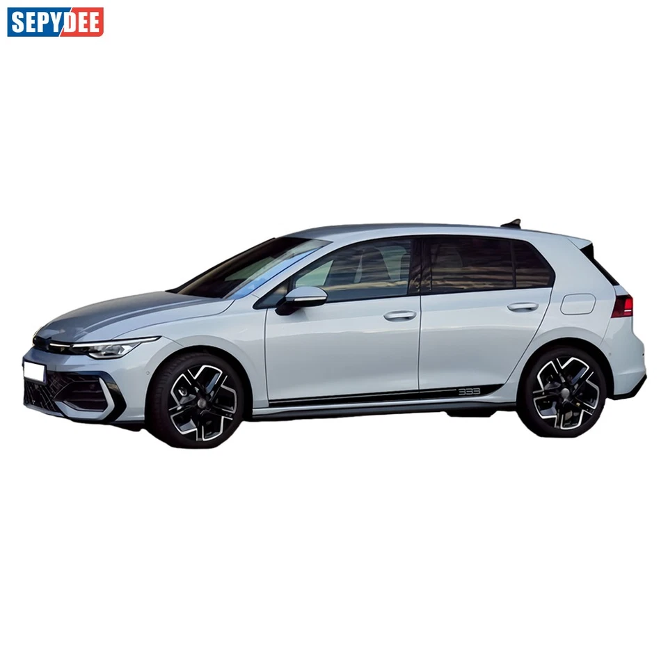 Pegatina de rayas laterales de puerta Edition R 333 para Volkswagen Golf 8 GTD GTI 2020-2024 Foto 3 de 4