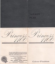 VANDEN PLAS PRINCESS 1100, COLOUR FINISHES GUIDE, PUBLICATION No.2333A.