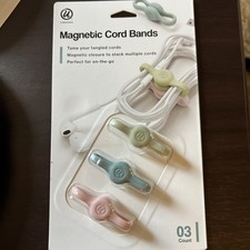 U Brands 3ct Silicone Magnetic Cord Bands